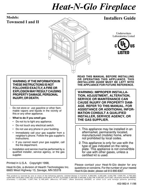 heat and glo manuals